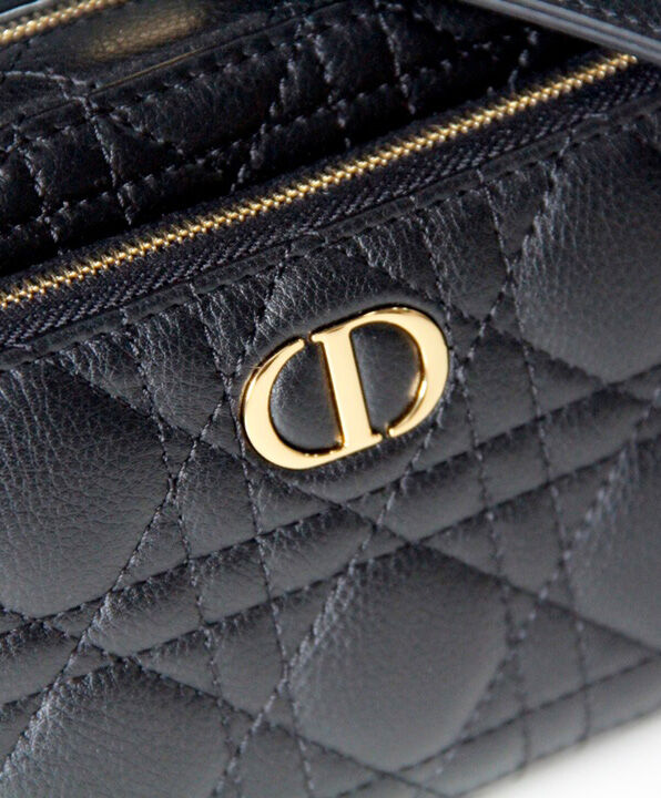 Christian Dior Caro Double Pouch Bag Black